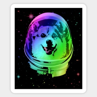 Corgi Astronaut In Outer Space Sticker